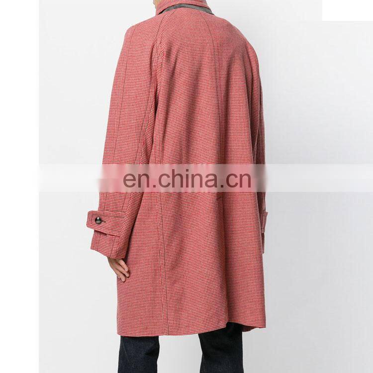OEM Factoy Wholesale Custom Mens Winter Oversized Plaid Jacket Coat