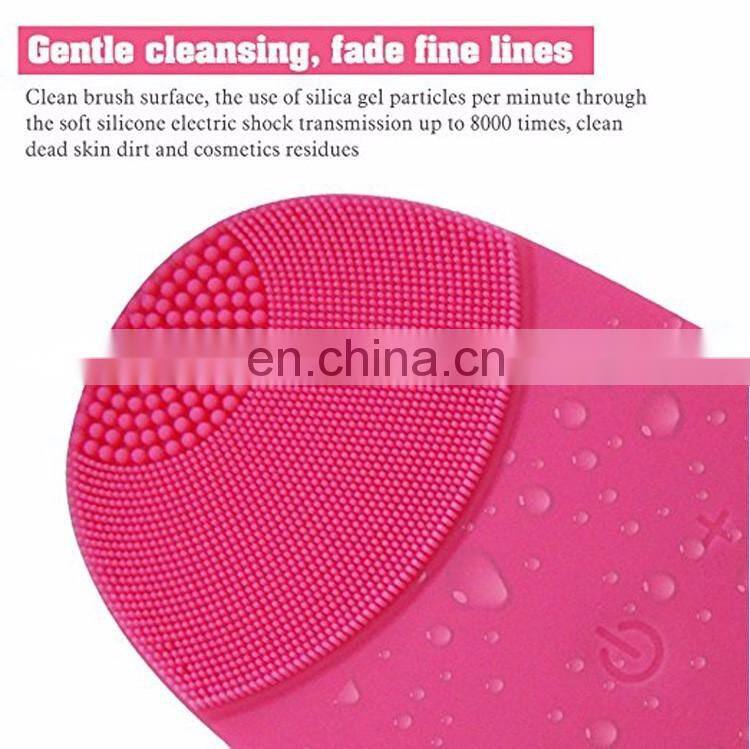 Face Cleanser Massager Brush Ultrasonic Silicone Facial Cleansing Brush