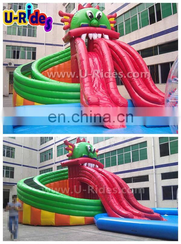 Gragon Monster Inflatable Water Park Slides For water park