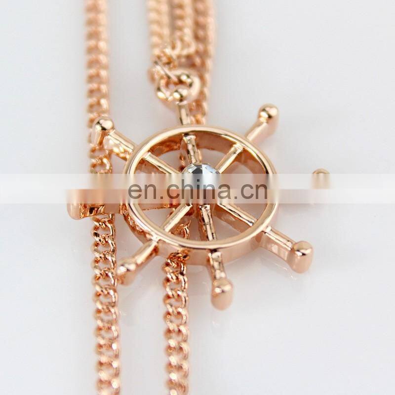 Fashion Design Boat Anchor Navy Necklace Double Sweater Chain