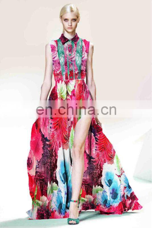 digital printed silk satin georgette fabric