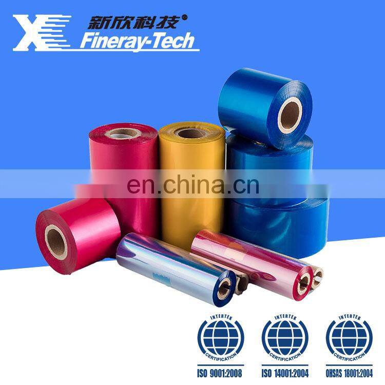 Wax resin thermal transfer ribbon 40 mm zebra bar code printer jumbo roll TTR ribbons