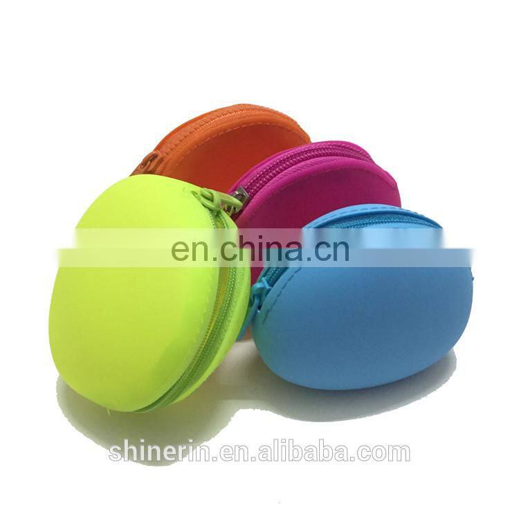 Custom Cake Shape Round Coin Bag Promotional Girls Fashion Silicone Coin Purse Wallets