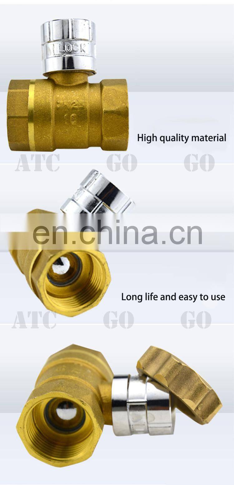 High quality brass lockable ball valve water union ball valve
