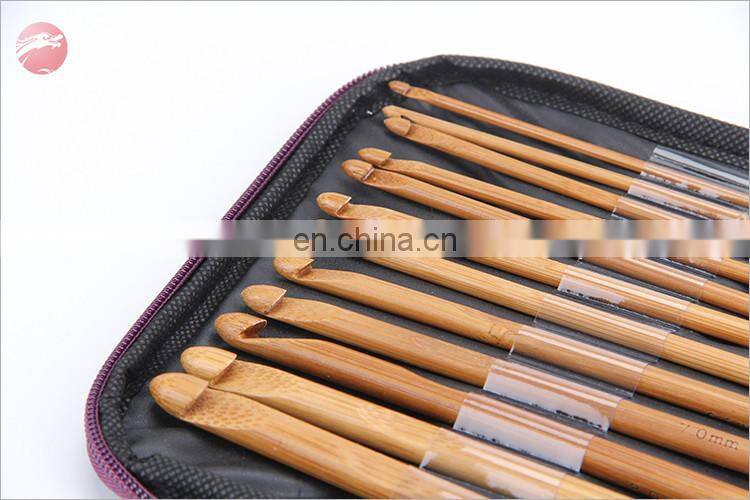 20pcs/set Bamboo Crochet Hook Set Aluminium Knitting Needles for sweater weave tools