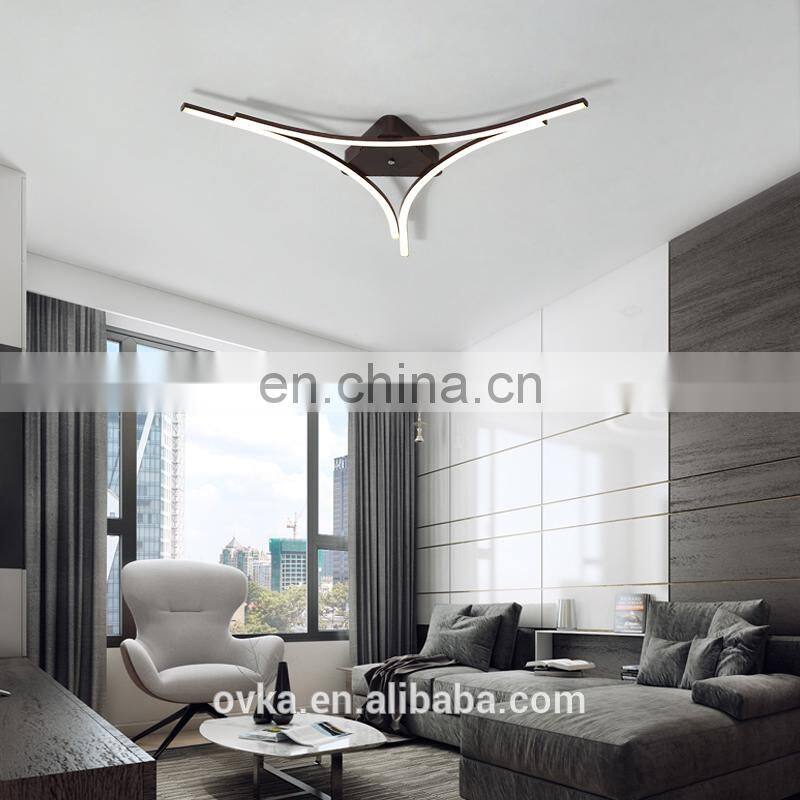 Creative line acrylic ceiling lamp hot bedroom lamp