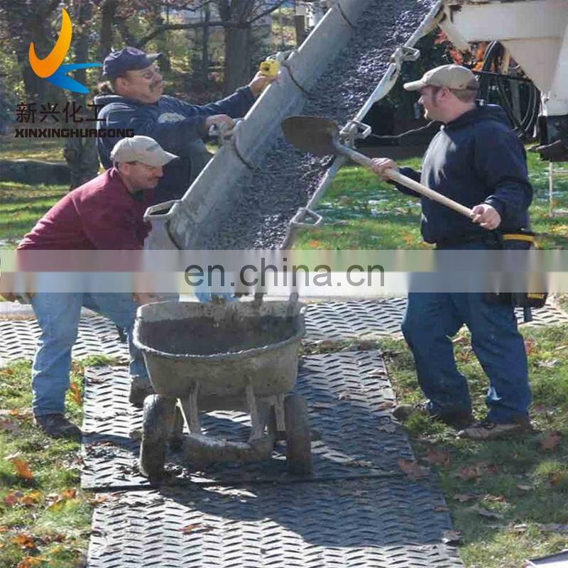 HDPE/UHMW/UHMWPE hard plastic ground protection anti-slip trackway sheet car anti-skid rubber road mat