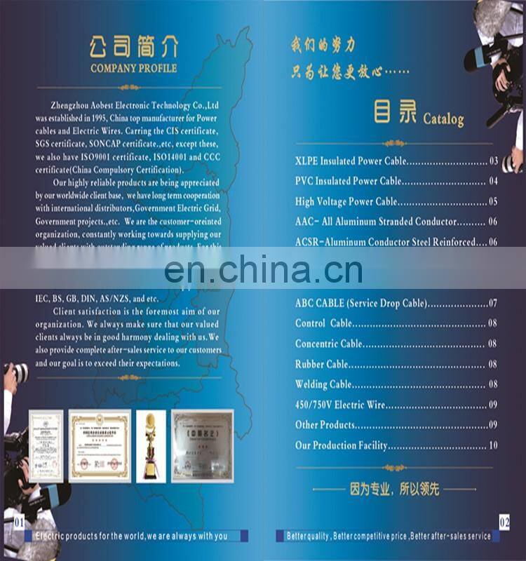 Two core VVGNG pvc insulated cable 120mm2