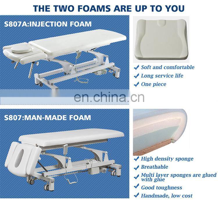 Electric beauty bed facial table