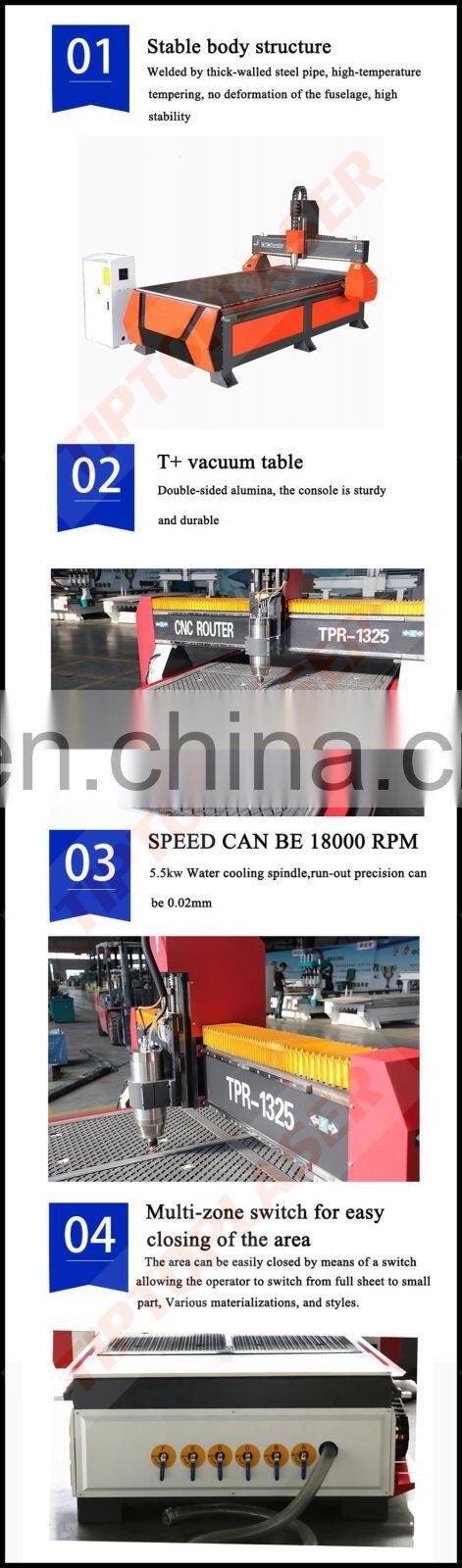 Hot Sale Wood Carving CNC Router 3D CNC 1325 Router Cylinder Boring And Milling Machine With Rotary
