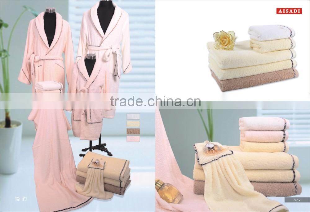 hot sell turkish cheap cotton pink bathrobes used for home