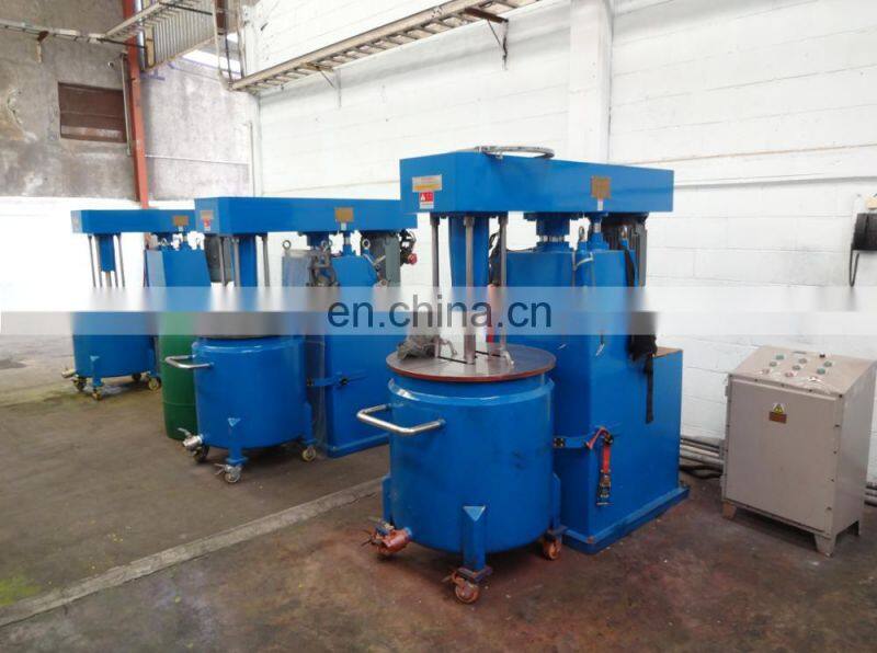 China factory low price 100/200/500 Liters capacity hydraulic lifting high speed basket bead mill for paint,ink,pigment,dyes