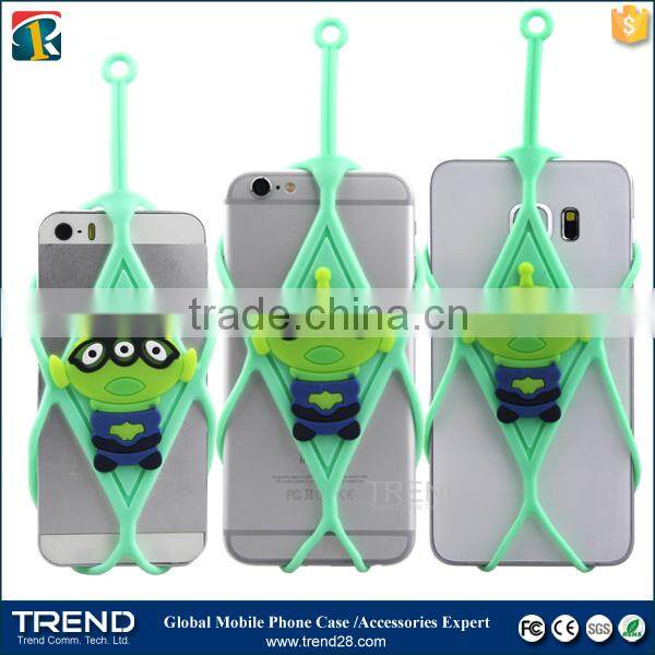 for apple iphone Hanging neck Silicone bumper case, mobile phone case with popular 3d images