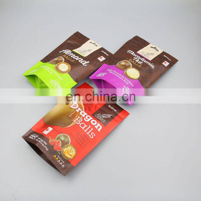 zip lock chocolate packing bags / stand up pouch for chocolate