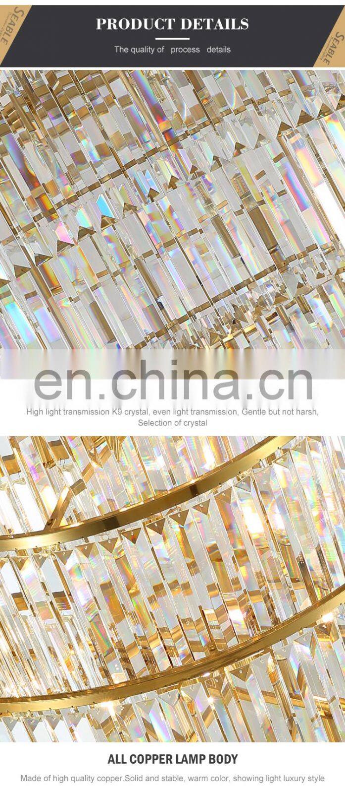 Luxury Indoor Decoration Lighting Home Villa Hotel Crystal LED Hanging Lamp