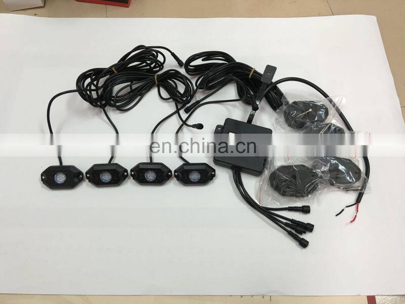 J140 LED rock light 4PCS RGB 4 pods for all car LANTSUN