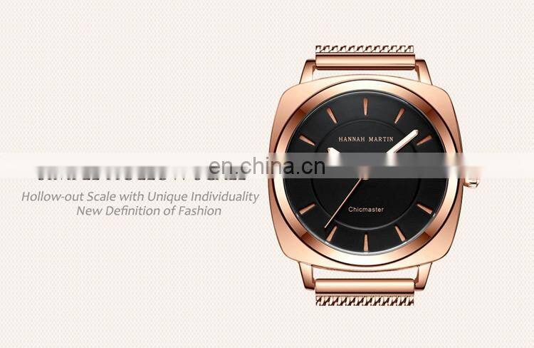 HANNAH MARTIN 106 Luxury Ladies Watches Stainless Steel Mesh Strap Japan Quartz Movement Women Wrist Watch