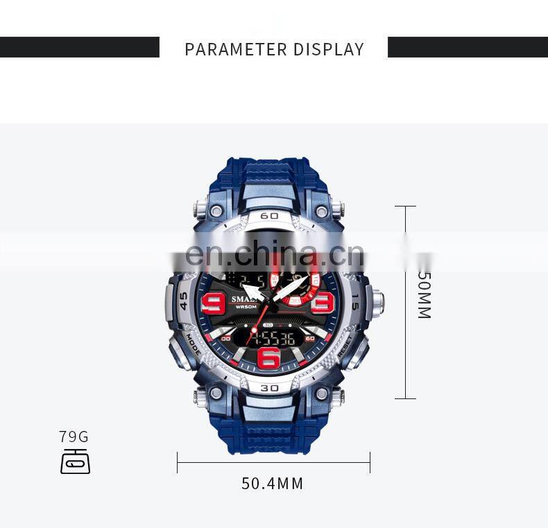 SMAEL1921 Quartz Watch Men Watch Waterproof Stopwatch LED Watches Male Clock Sport Men Digital Wristwatch