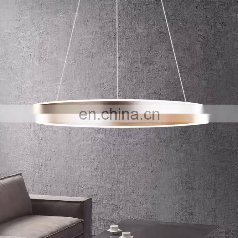 Postmodern minimalist style living room bedroom metal linear chandelier led pendant light