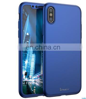 Newest ipaky 360 Case Full Body Protective with tempered Glass Phone Case for iPhone 8
