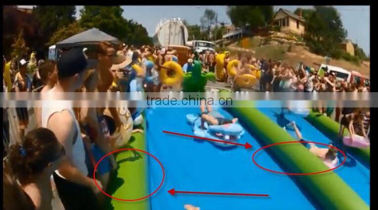 2015 Newest 30 meter long PVC tarpualin Inflatable slider city for summer