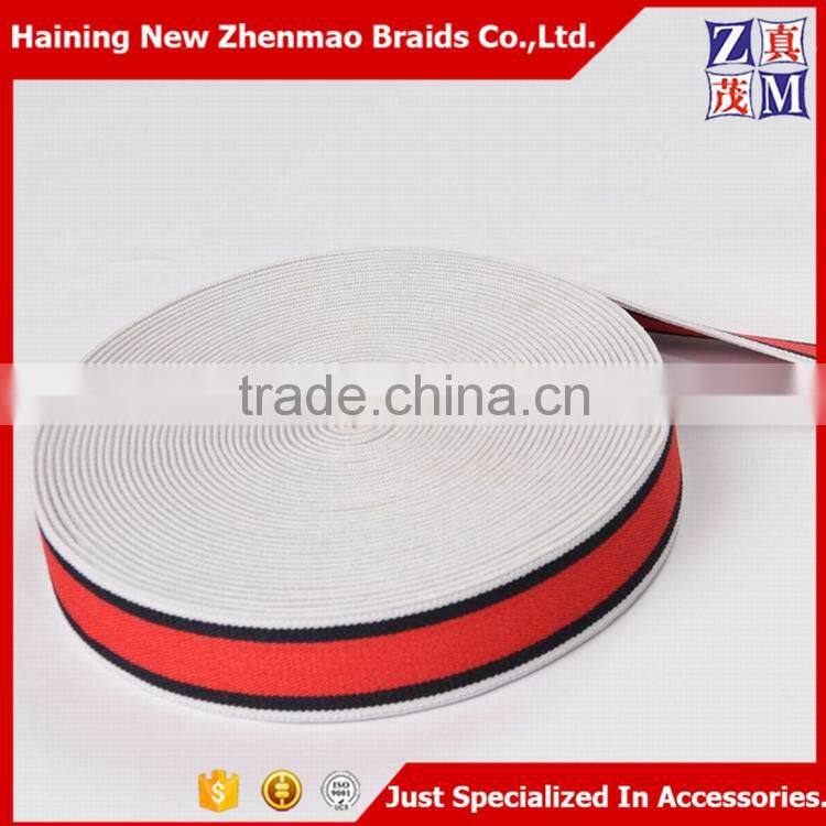 China Zhejiang wholesale 3cm tricolor polyester latex elastic band