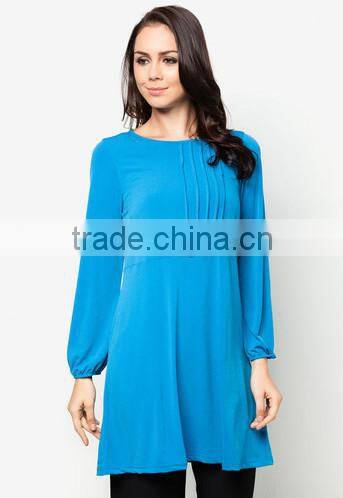 2015 hotsale casual loose ladies Islamic clothing Muslim blouse women S5026