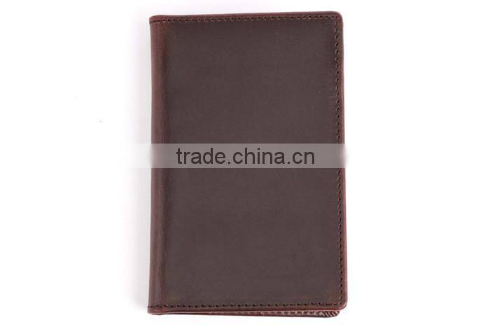 RFID Blocking card holder Vegetable tanned leather card holder with notes Men leather credit card holder