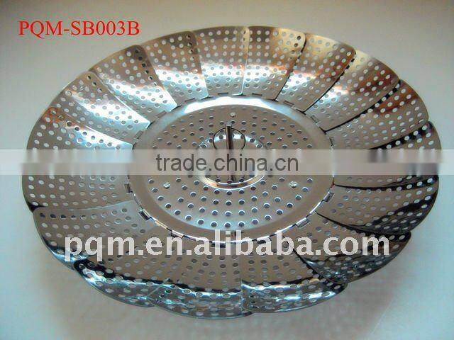 Senior durable stainless steel collapsible steamer basket 003B