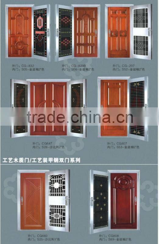 steel apartment building entry doors