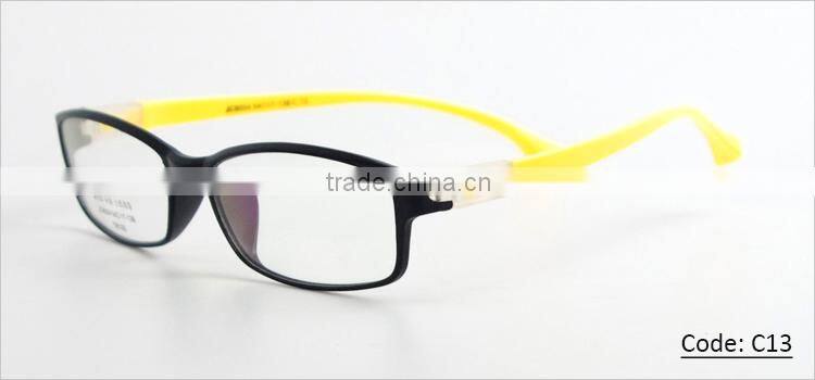 Latest TR90 full rim bright color stylish glasses frames for girls for men with changeable temple