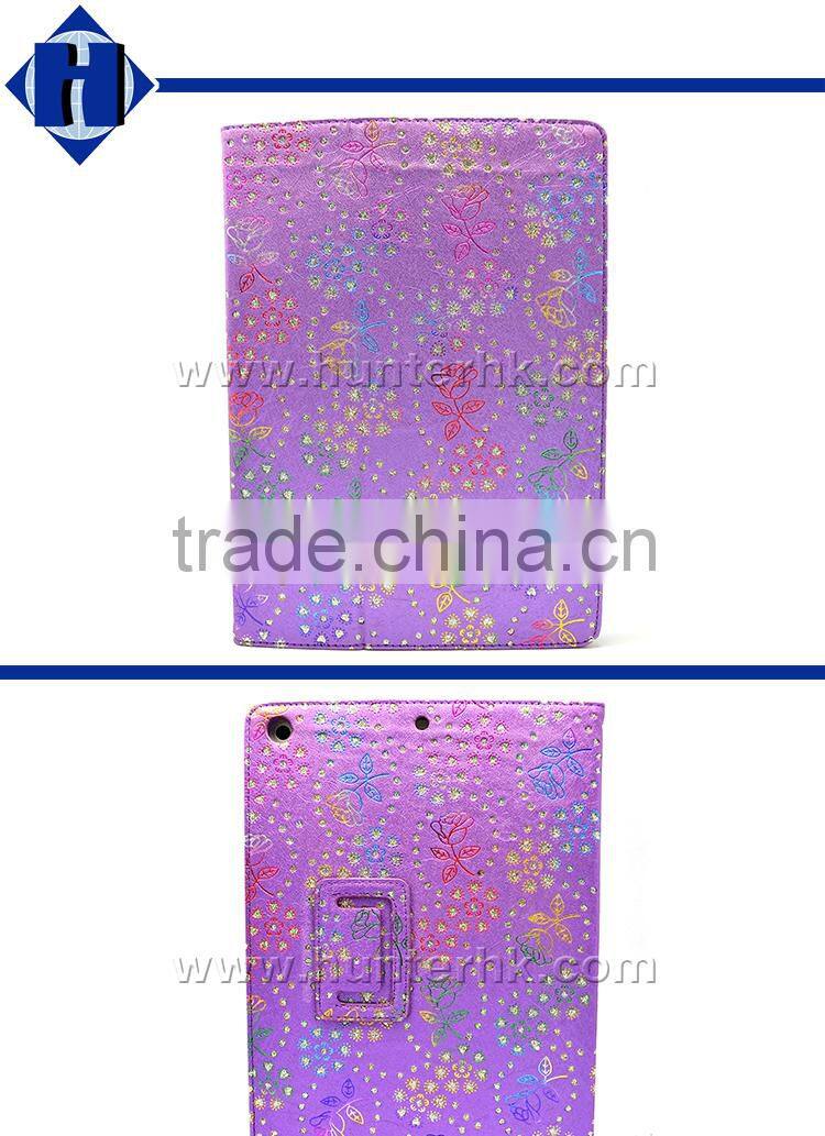 Shiny Diamond Rose Flower Tablet Case For ipad Air 2