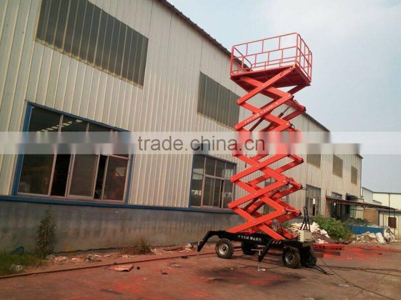 mobile four-wheels hydraulic scissor lift table for one man