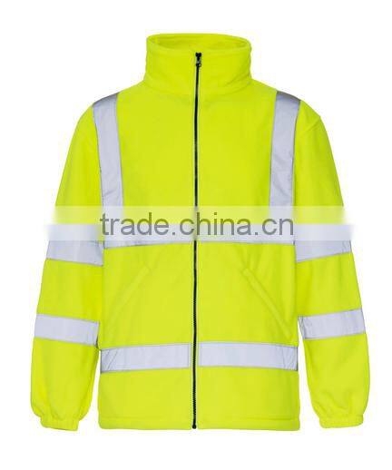 Hi vis polar fleece jacket with 3M reflective