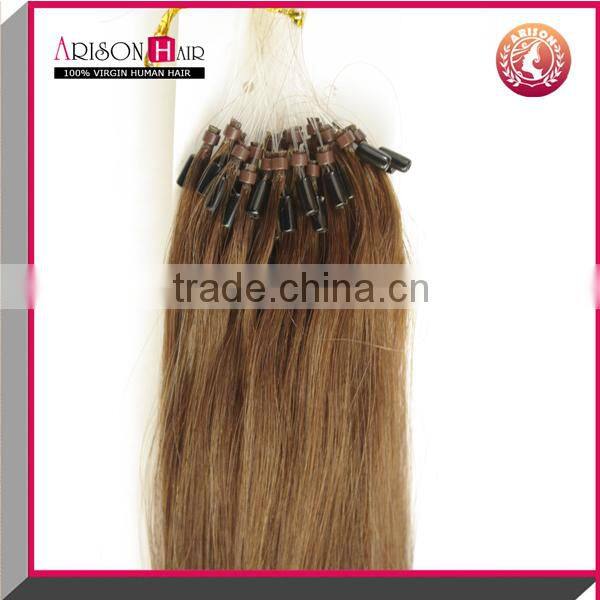 cheap human hair extension ombre micro ring brazilian remy hair extension keratin