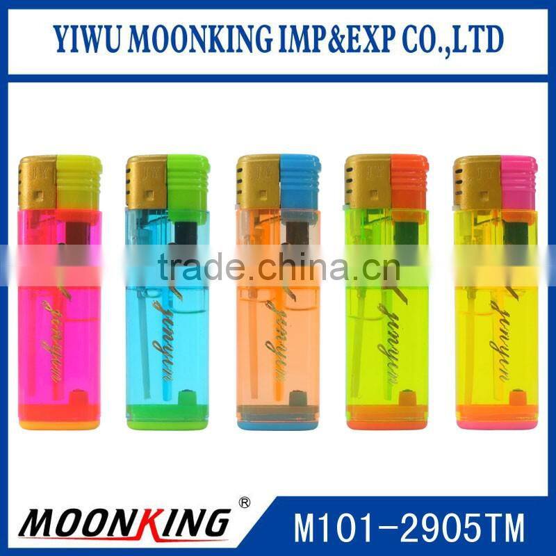 transparent color oil charge electronic windproof cigar lighter