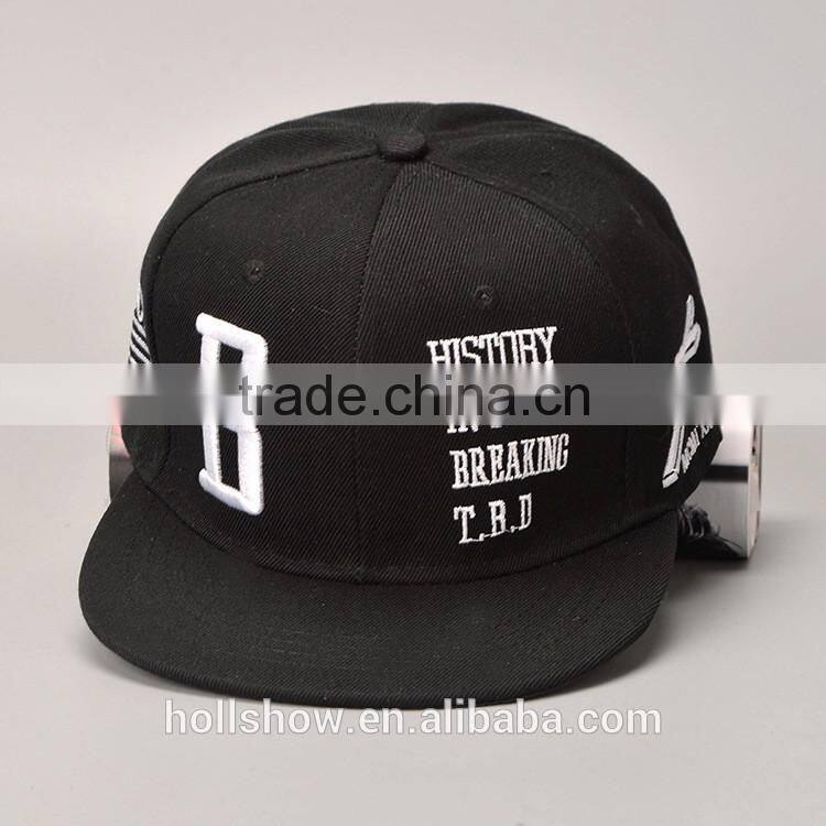 Letter Embroidery Fashion Man Women Flat Hiphop Caps Custom Snapback