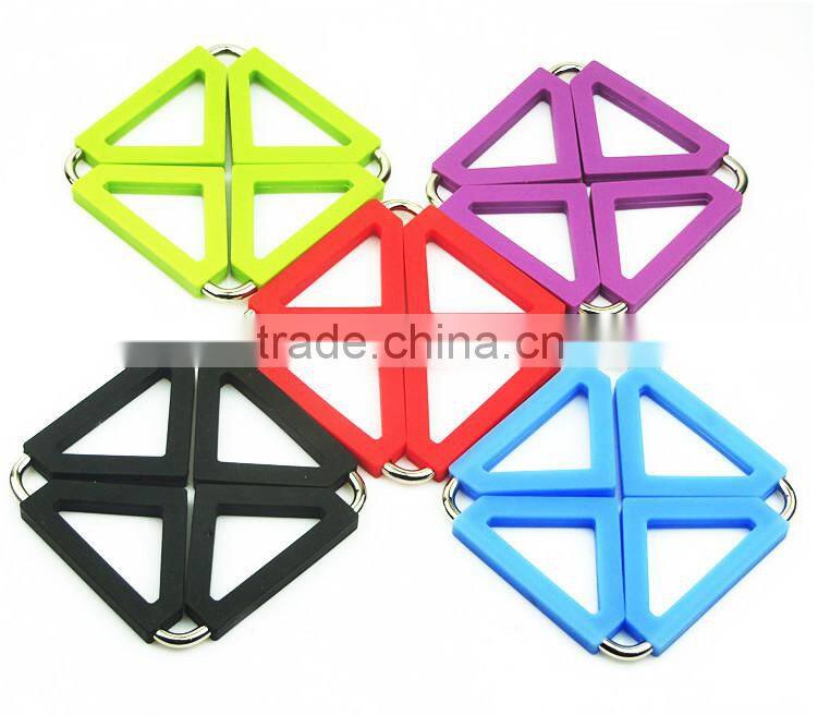 100% Eco-frifenly Silicone foldable coaster/mat/pot pad