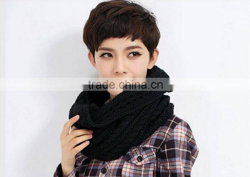 New Arrvial Winter Women Pattern Knitted Loop Wool Scarf