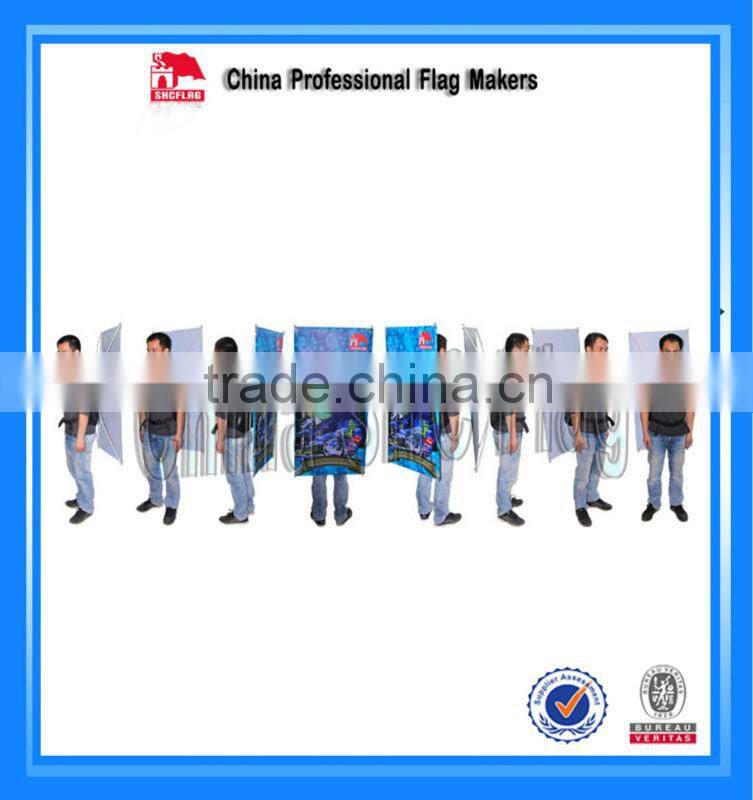 Hot product advertisement backpack feather flags teardrop banner