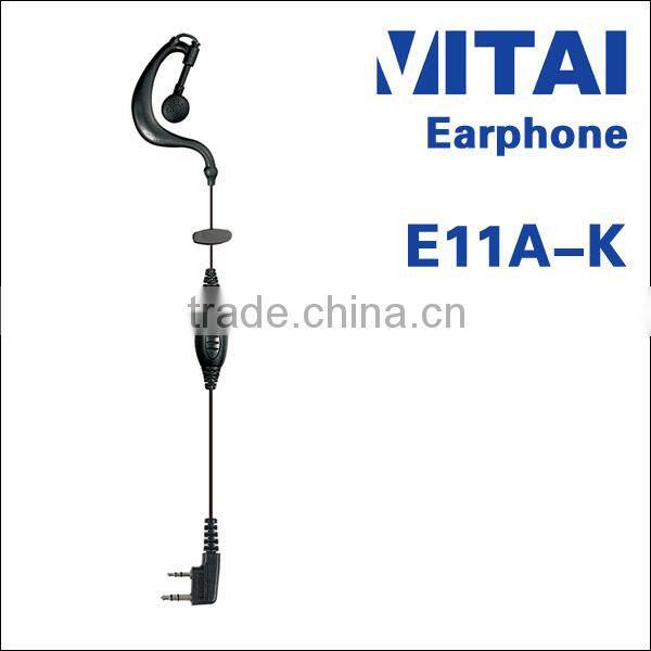 VITAI E11A-K Earhook & Earbuds Tube Type Walkie Talkie Earphone