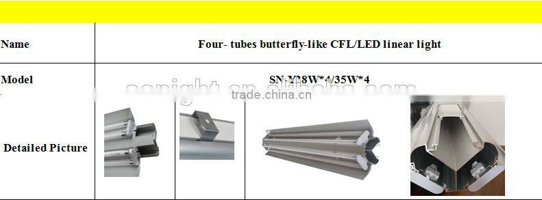 2*18W 2*36W T8/T5 energy saving fluorescent light for factory production line