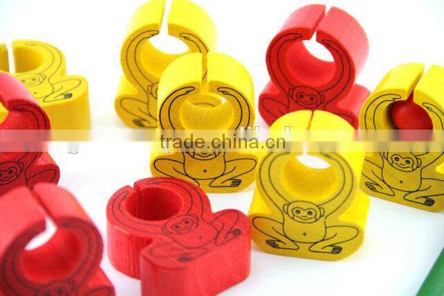 Wooden intelligent monkey game child fishing toys