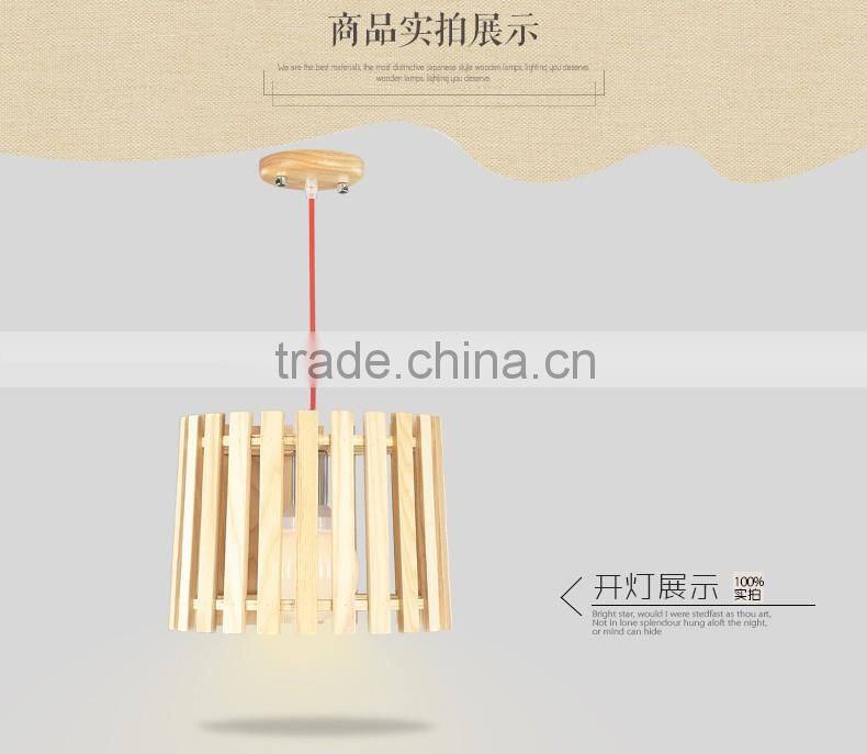 Wooden LED pendant light JK-8005B-06 Hanging Pendant Lamp Wooden Modern Style