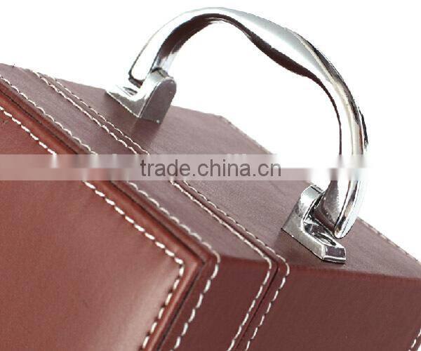 2014 New Dedisgn High Quality leather wine bottle carrier