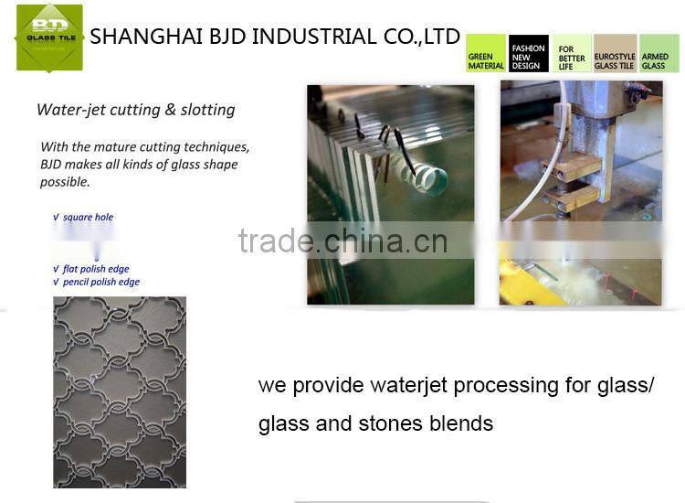 300x300 goldleaf glass mosaic 12''x12'' waterjet glass tile