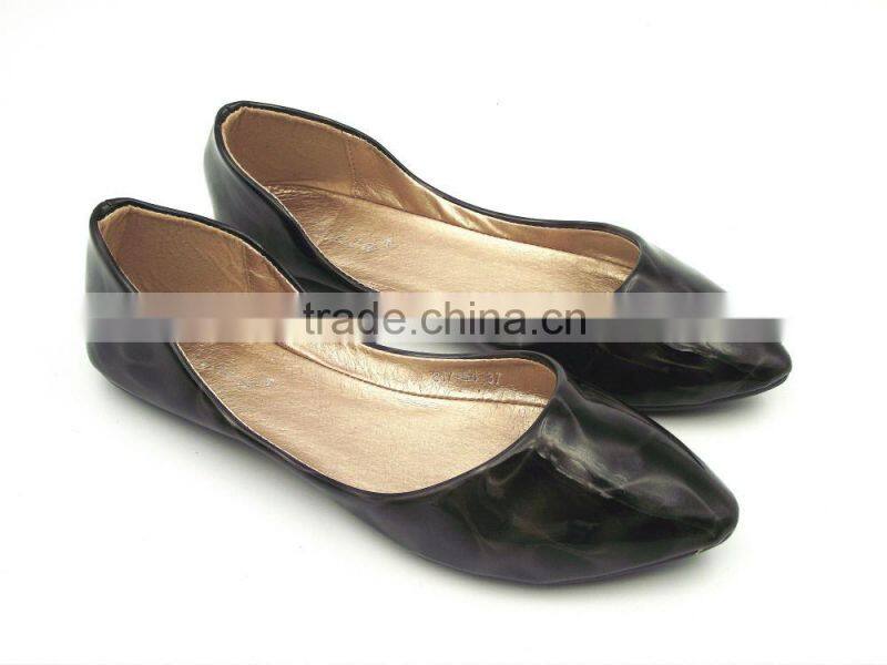 2016 new fashion new leather popular design lady flat shoes in stock