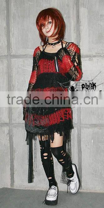 PUNK Moden New Fashion Pull Female Long Cardigan Sweater Crochet Knit M-006