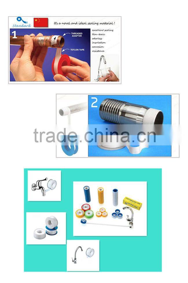 12mm durable Teflon tape for oil & gas pipe P.T.F.E. tape for sanitary fittings