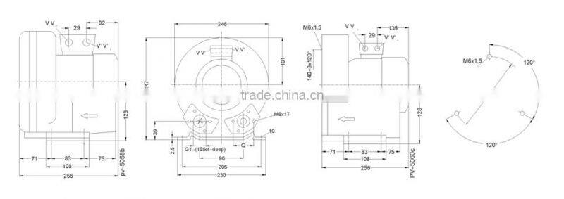 2RB210 H16 0.4KW Ring blower